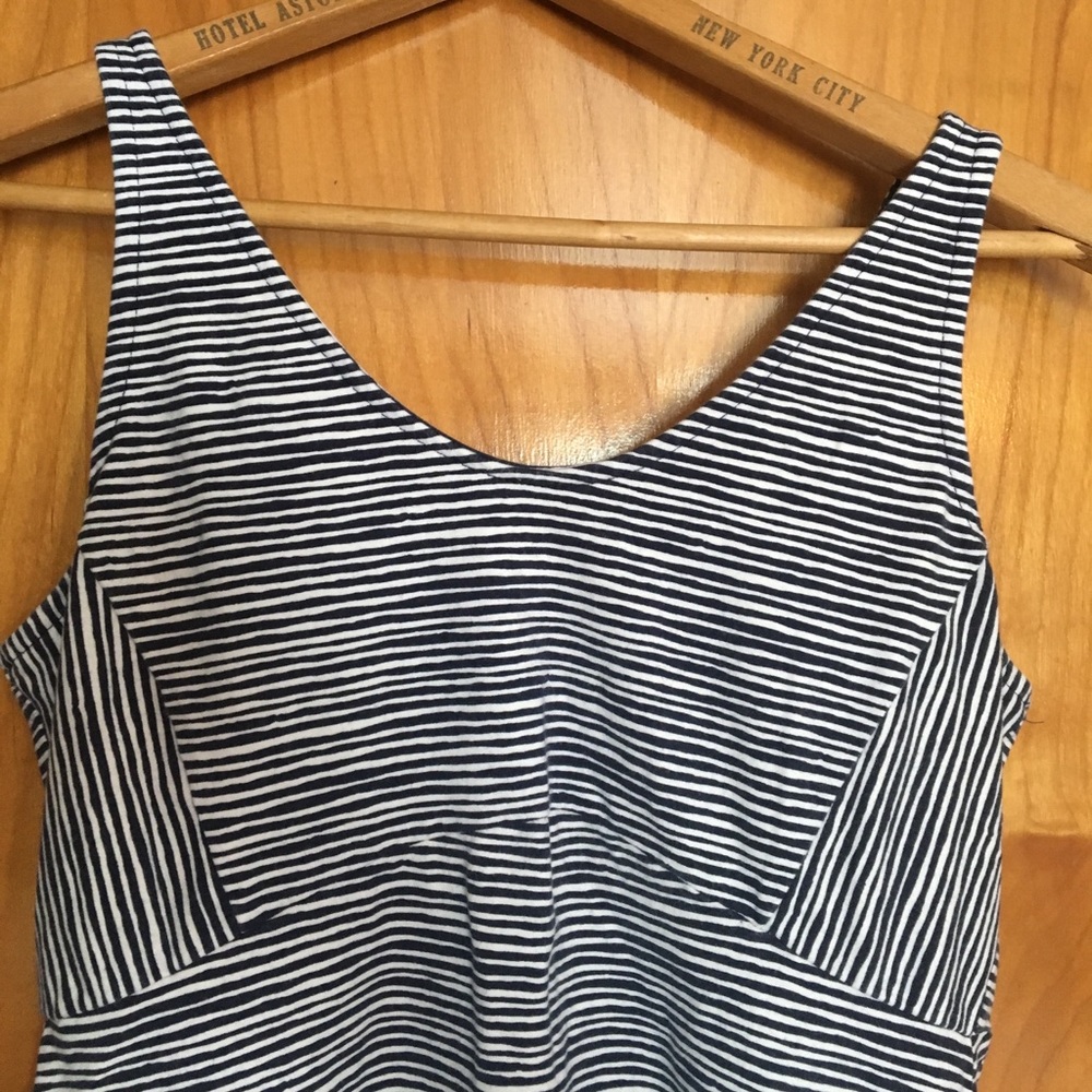 Blue and White Stripped Maternity Dress